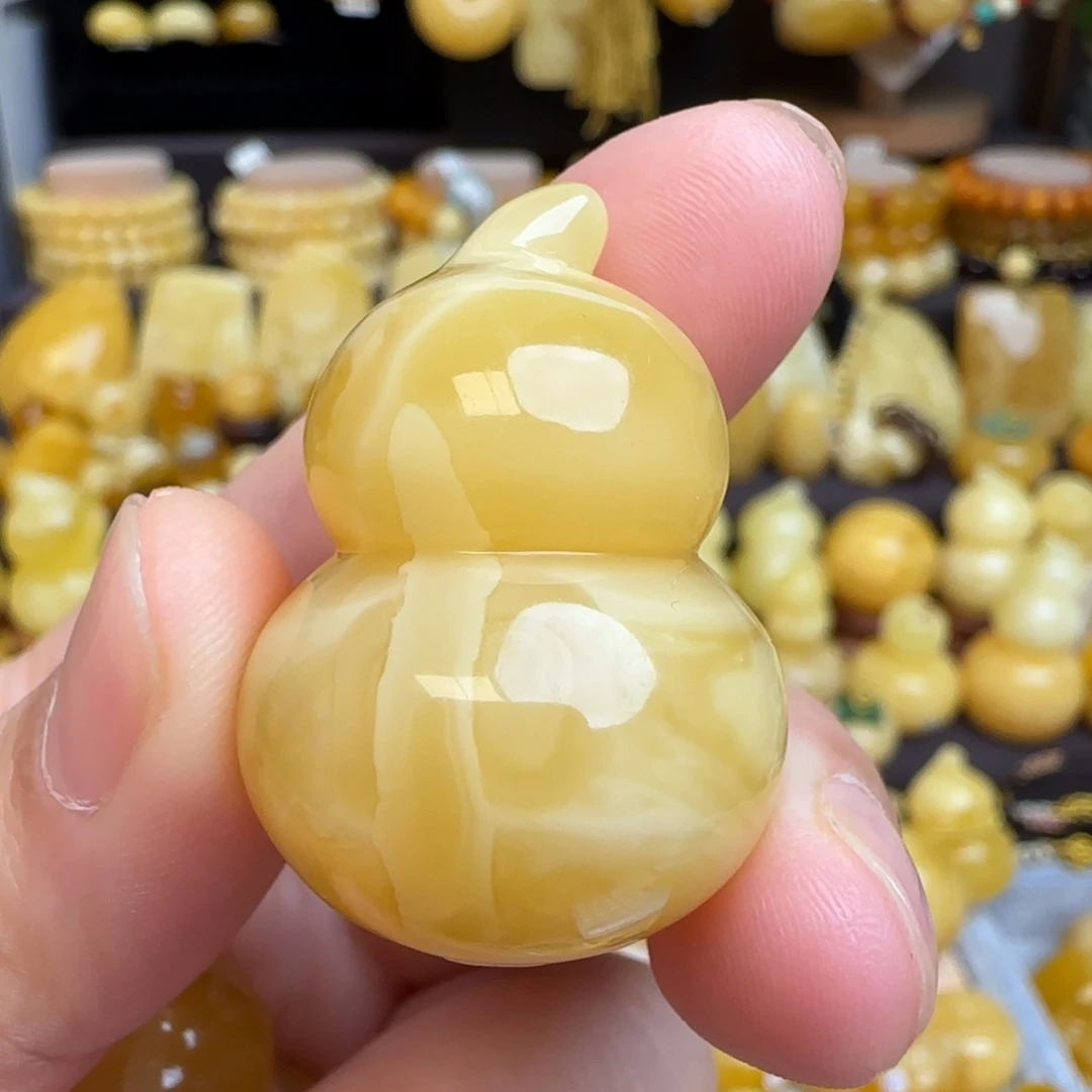 滴***殇琥珀未镶嵌吊坠(不含链)蜜蜡葫芦吊坠