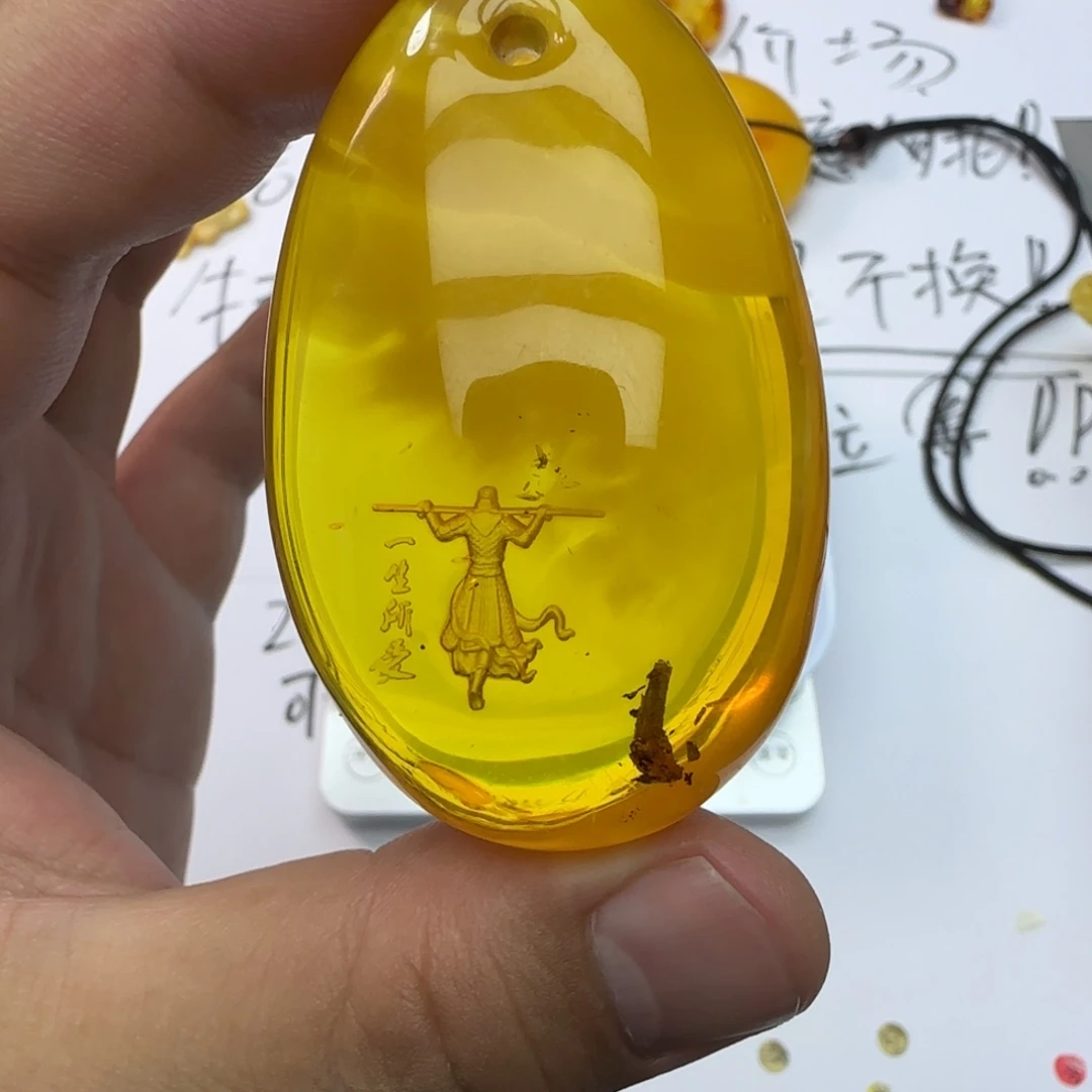 琥珀未镶嵌裸石30克植物包裹