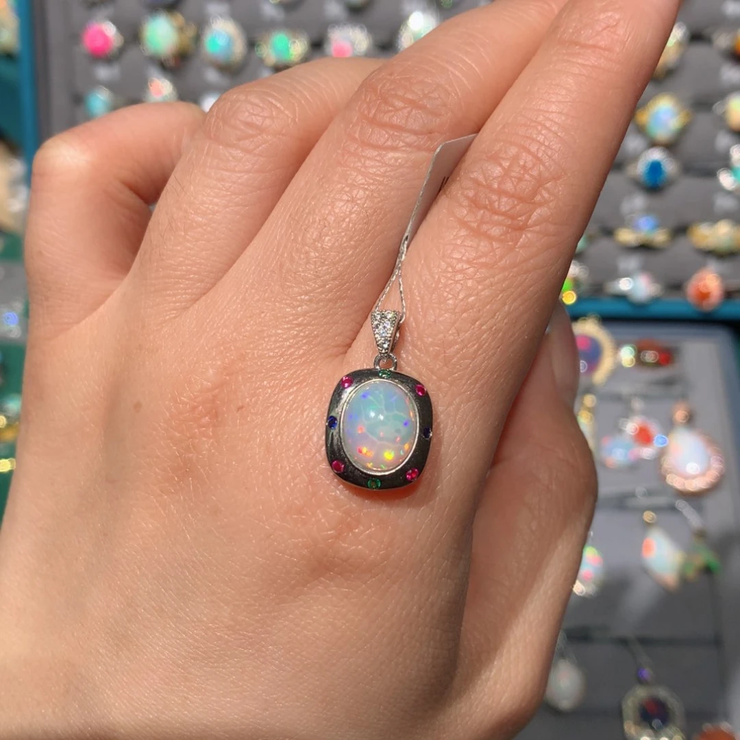 欧泊福利吊坠银S925镶嵌✨****✨