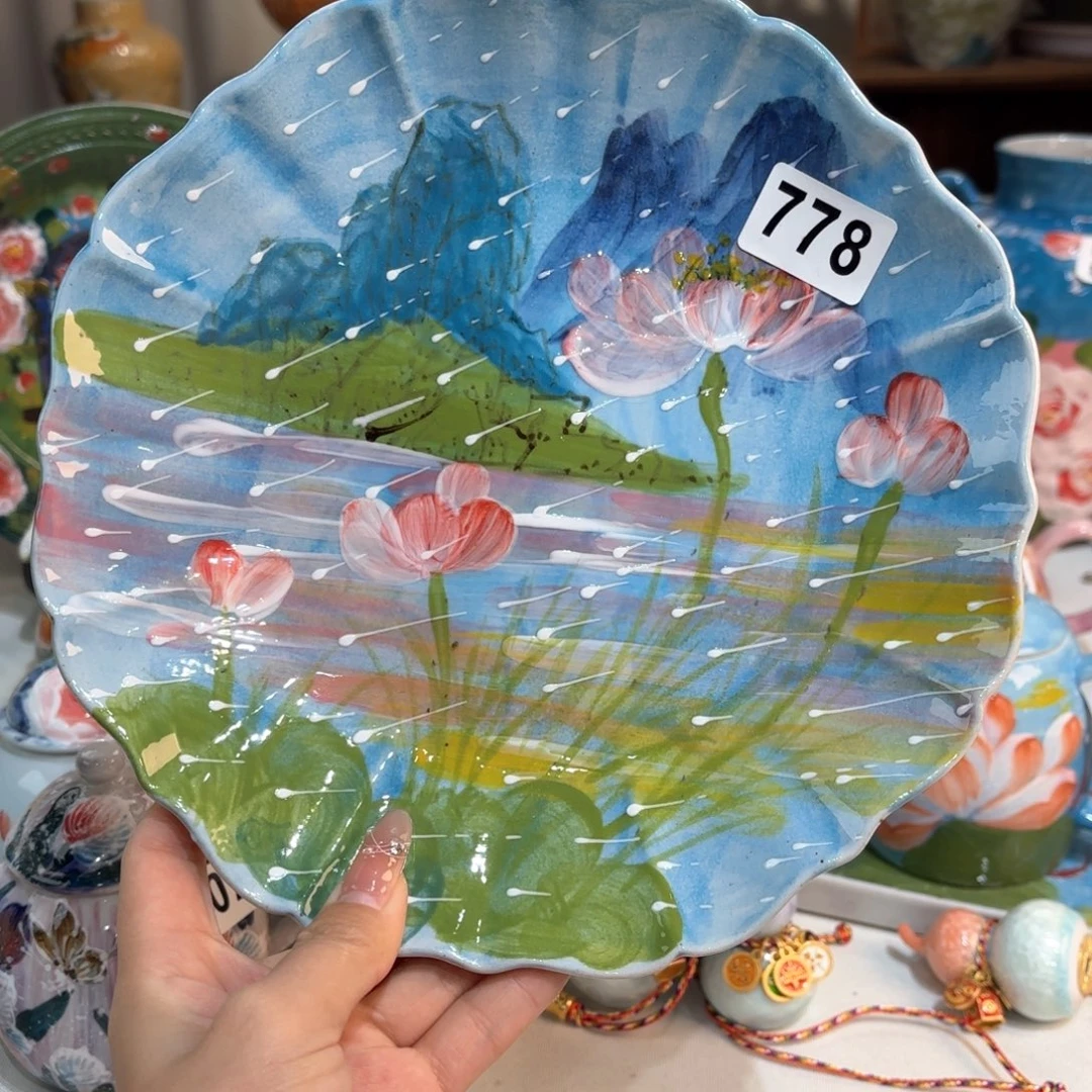 景德镇手绘高温釉下彩陶瓷茶具