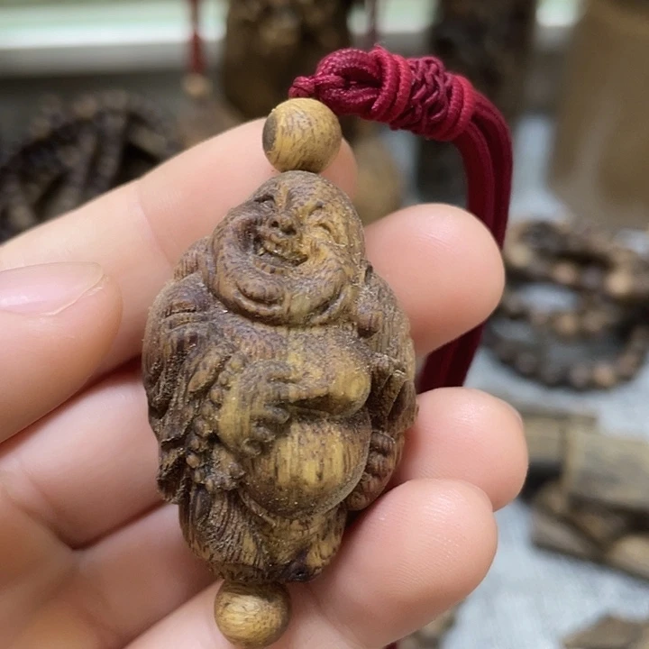 吊坠沉香奇楠沉香笑面佛吊坠