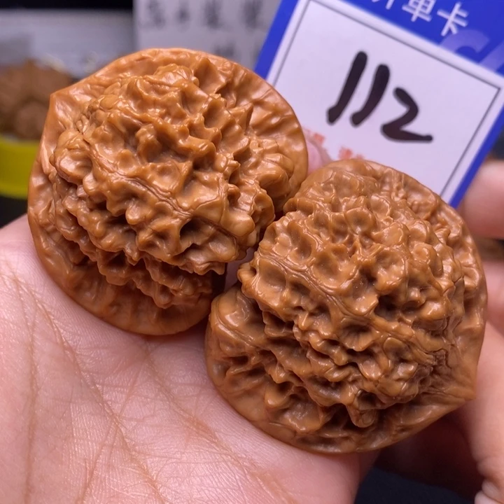 文玩核桃把件48官帽112