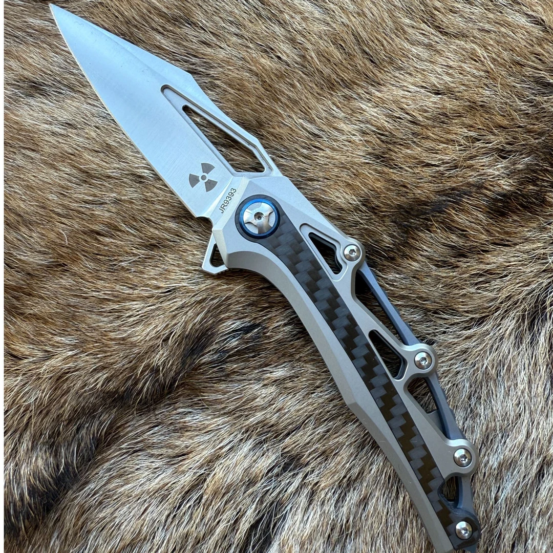 奥地利M390粉末钢钛合金手柄小刀便携露营户外折叠刀口袋刀水果刀
