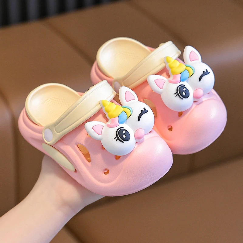 儿童洞洞鞋包头女童夏季儿童拖鞋男童女孩外穿防滑eva小孩拖鞋