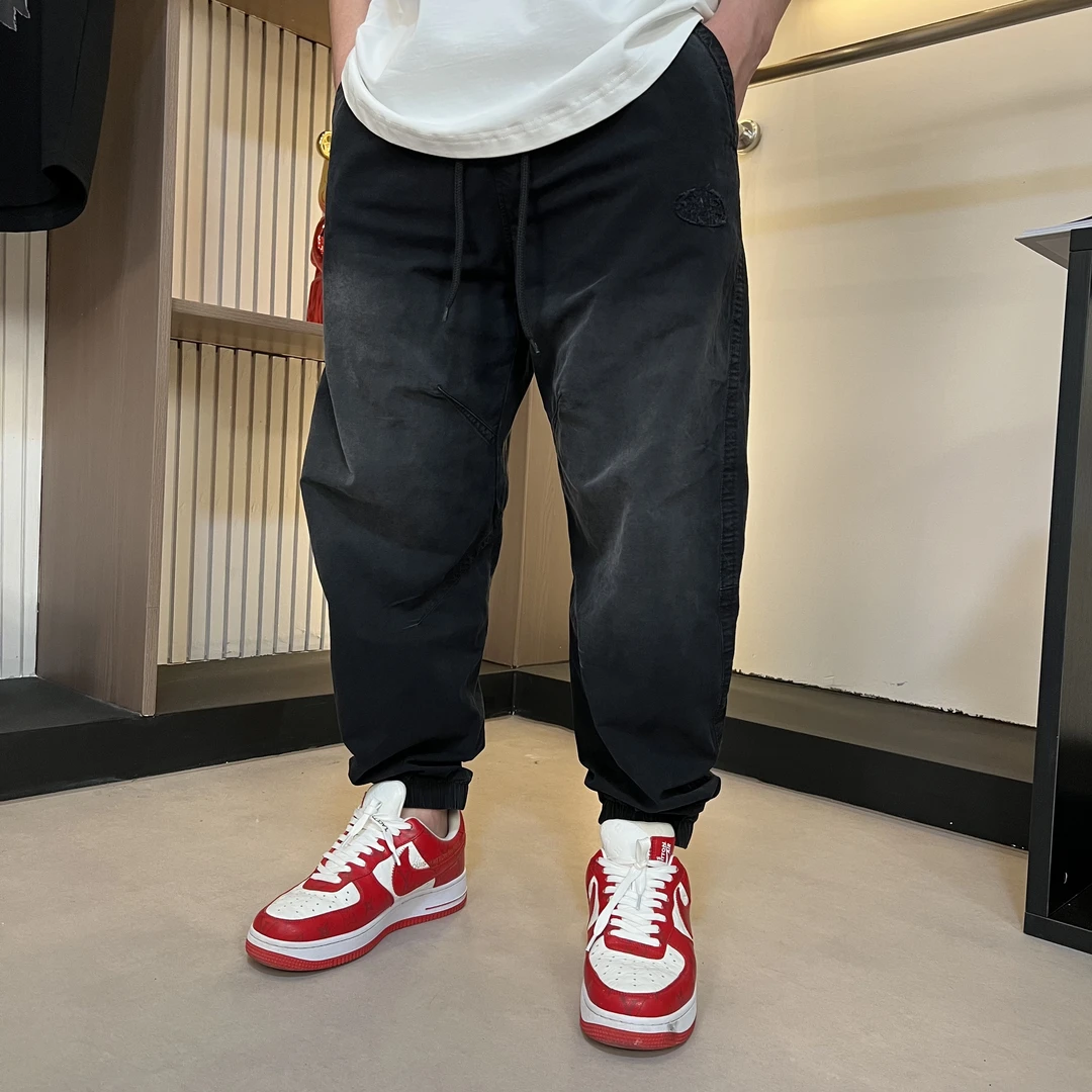 探戈服饰【弯刀裤】春款潮流休闲裤复古风水洗男女同款纯棉百搭长裤