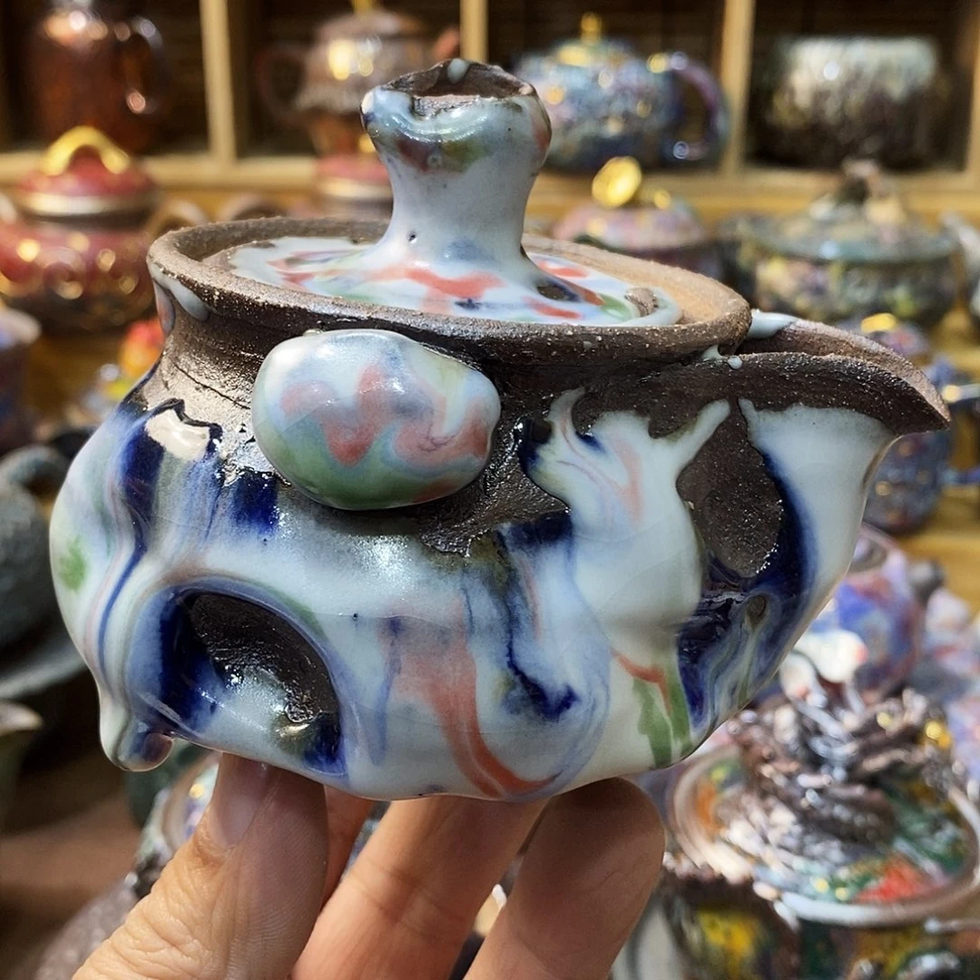 粗陶志野柴烧茶器