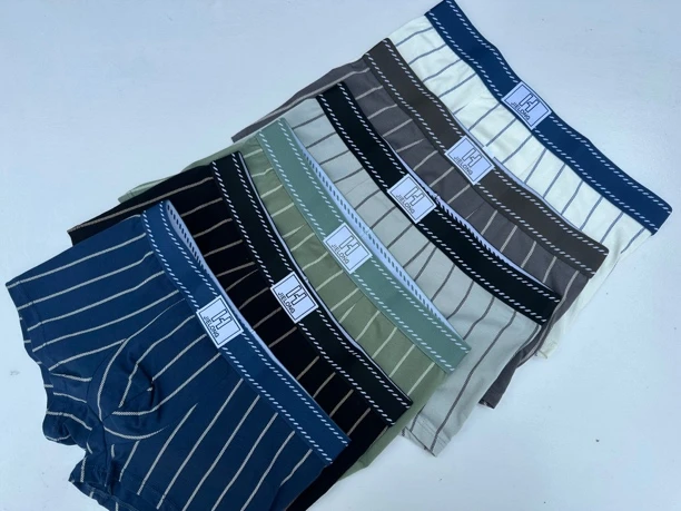 外贸好品 条纹提花 一片大包围 独立包装 95棉平角裤