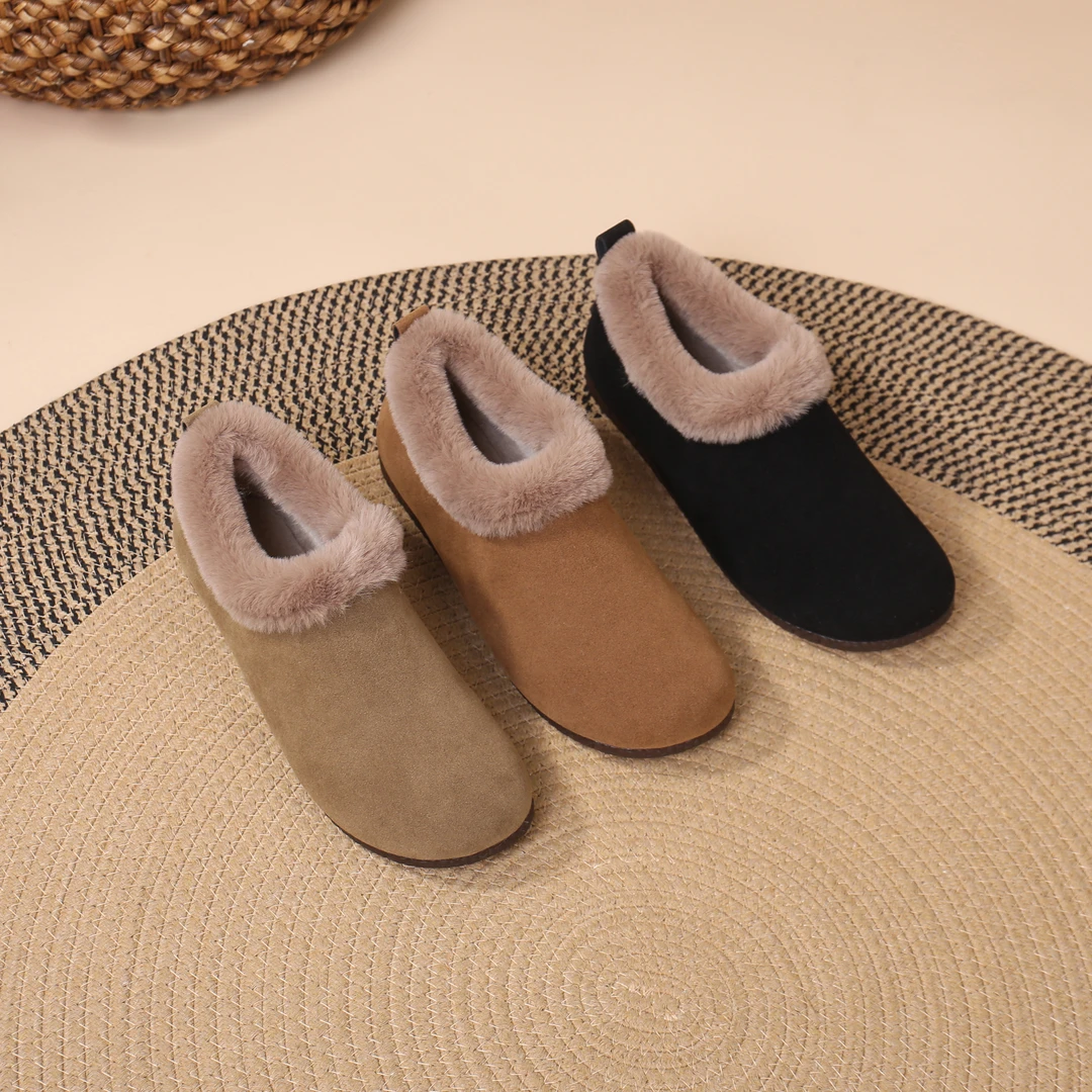 N-1软底休闲加绒妈妈复古单鞋