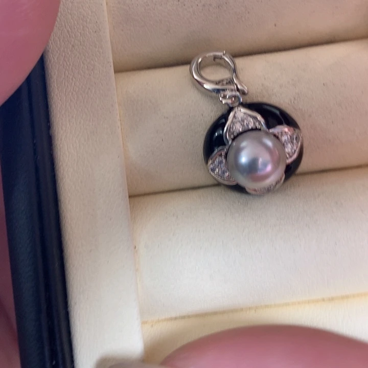 颈饰银S925镶嵌海水珍珠