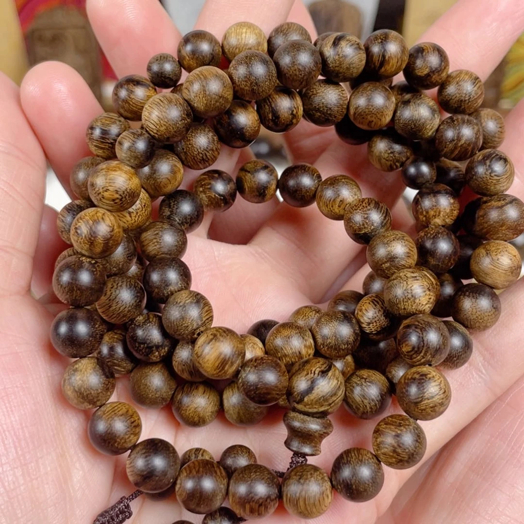 沉香手串越南芽庄白棋老料满瘤疤0.8×108