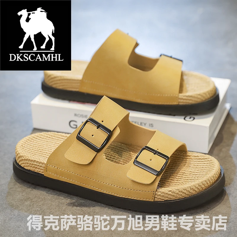 得克萨骆驼勃肯拖鞋男夏季潮流外穿防滑软底凉拖户外休闲沙滩凉鞋