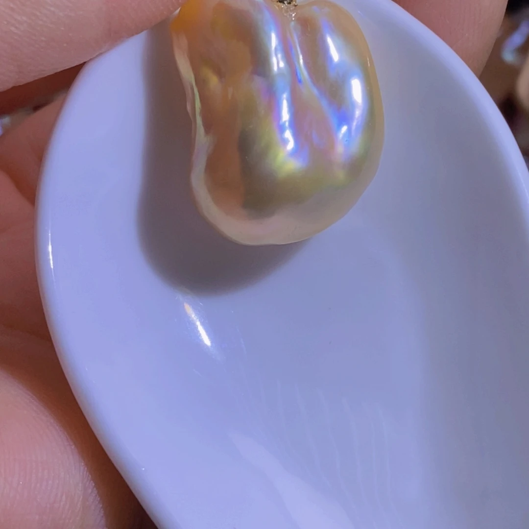 银S925镶嵌淡水珍珠天然淡水珍珠