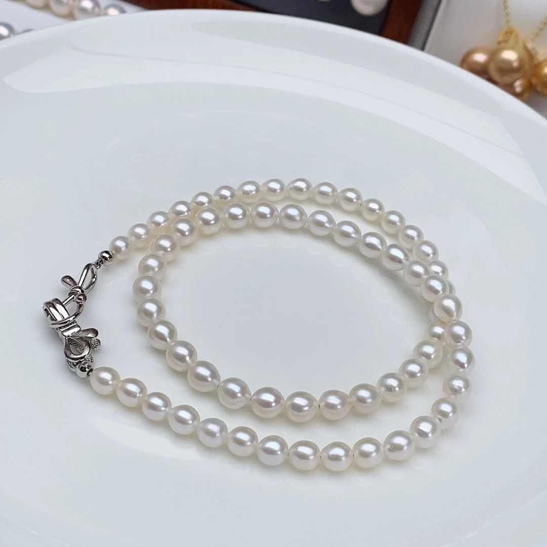 淡水珍珠颈饰银S925镶嵌