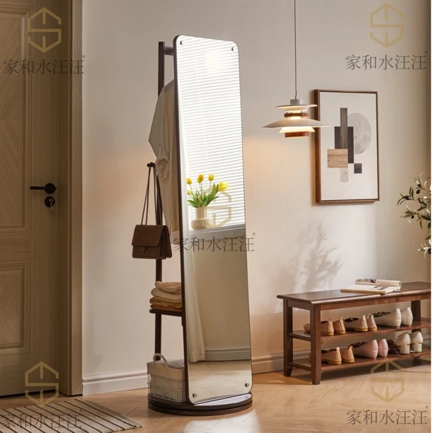 【高级穿衣镜】旋转穿衣镜全身镜客厅家用简约立式美式玄关旋转北欧