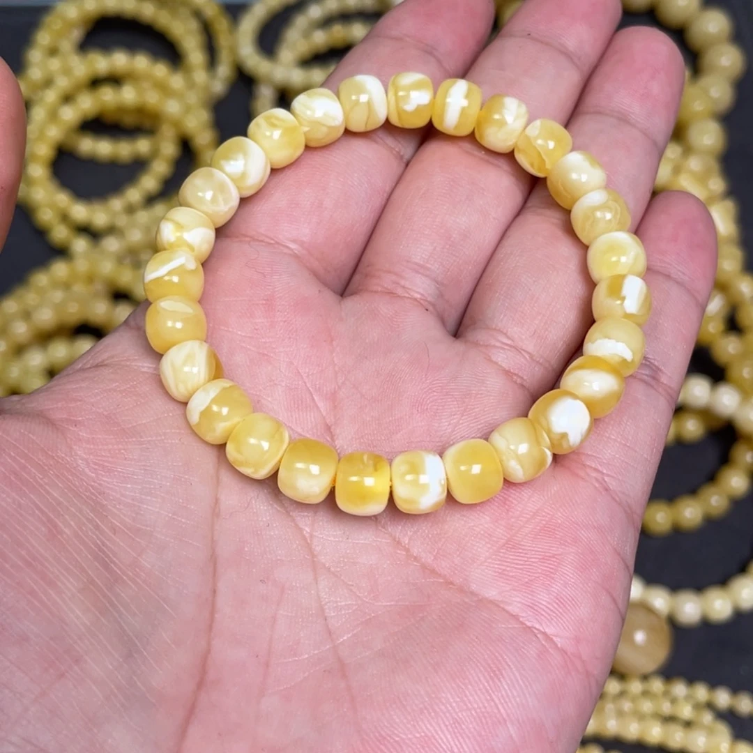 蜜蜡未镶嵌裸石蜜蜡手串8.2mm