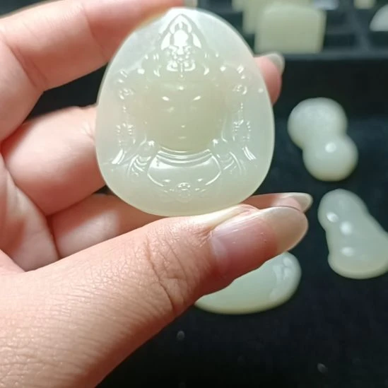 铁合金花岗石观音吊坠