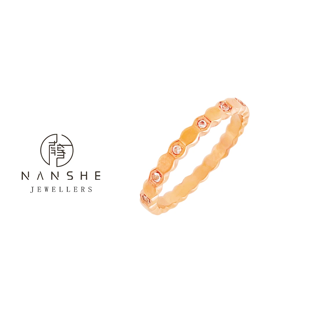 NANSHE/南奢 百搭蜂巢戒指气质轻奢时尚 L288