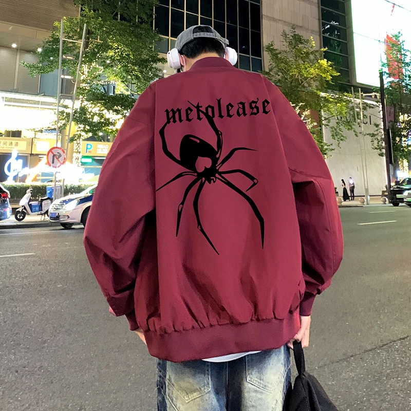 美式新款棒球服外套男2026春秋季休闲加肥加大码宽松百搭飞行夹克