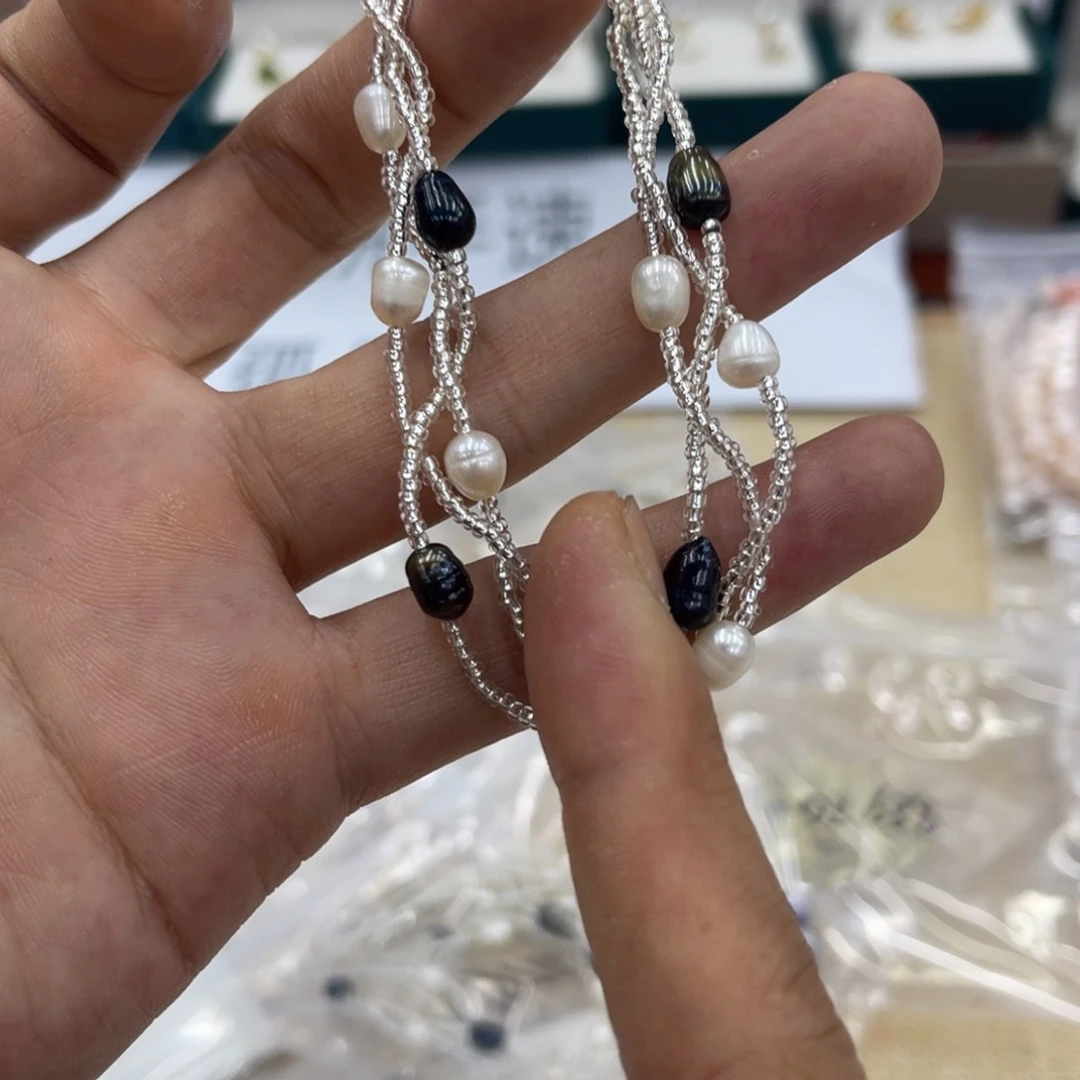 淡水珍珠合金颈饰02573