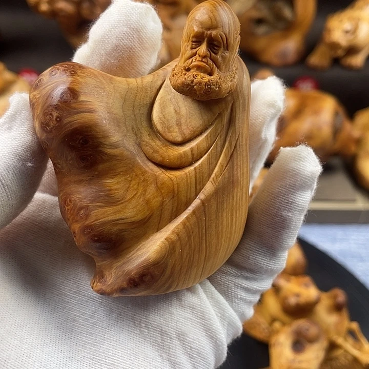 柏木（崖柏）达摩手把件