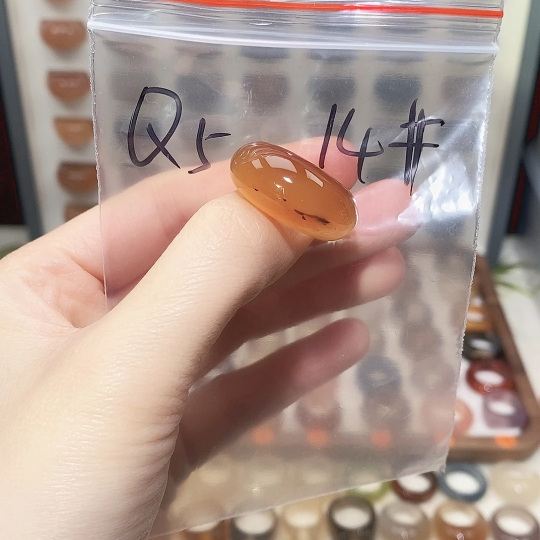 玛瑙/玉髓未镶嵌戒指港14码不退换福利款