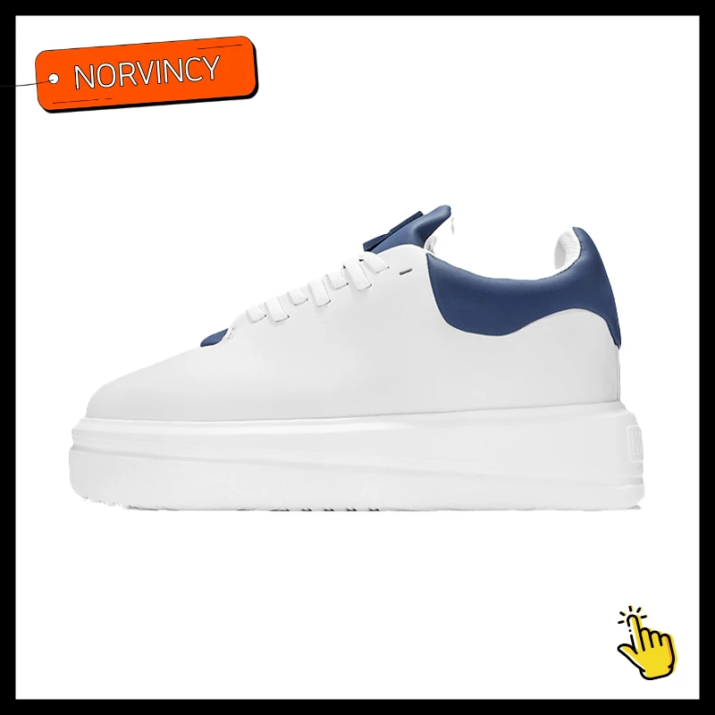 沈腾同款诺凡希冬季情侣小白鞋增高板鞋新款爆款男士简约百搭男鞋