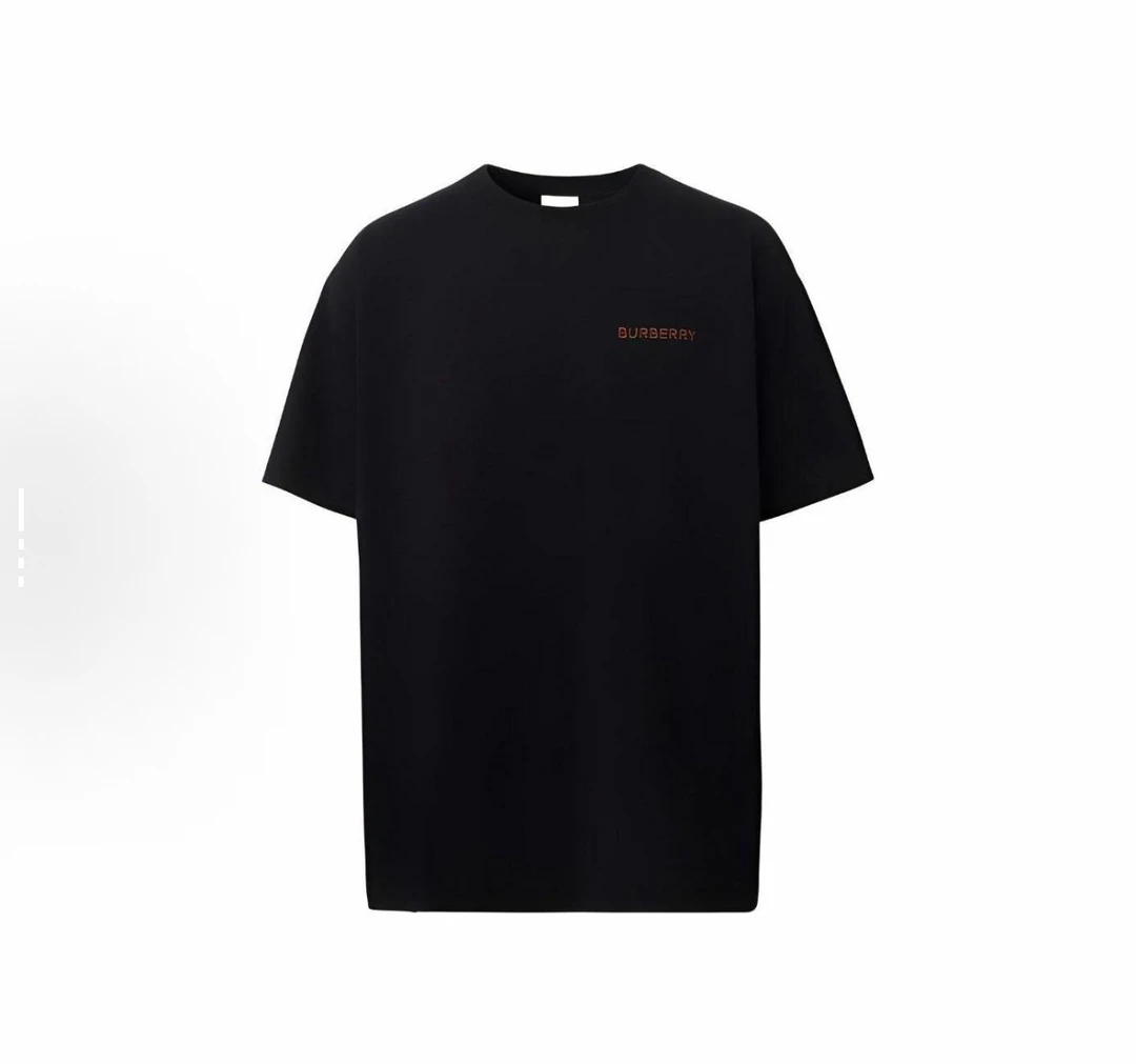 未使用 BURBERRY/博柏利 纯色Logo刺绣圆领宽松短袖/尺码XL/8418