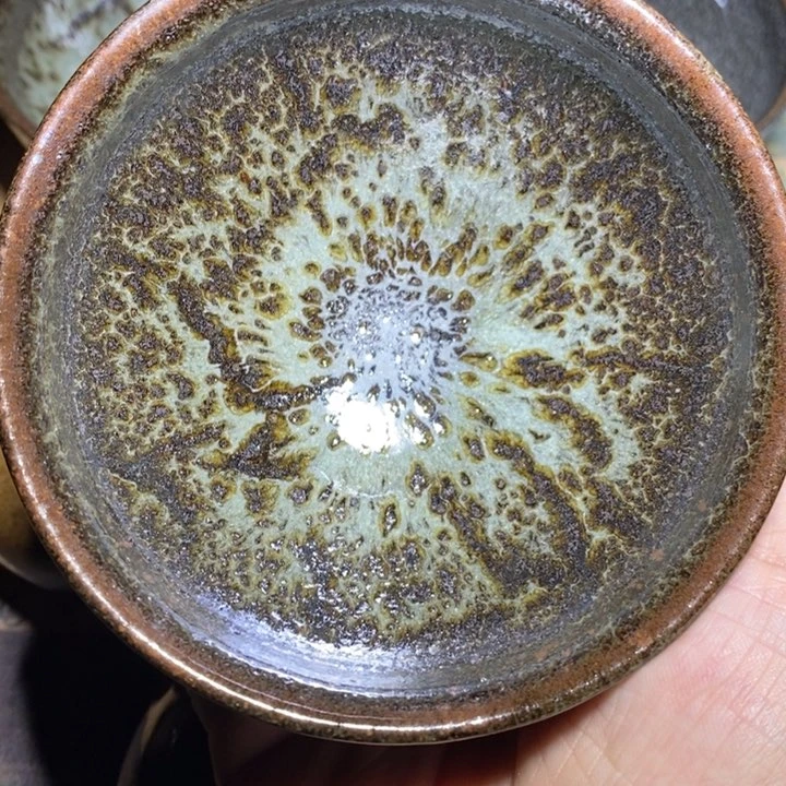 建盏龙窑柴烧手工苍*白