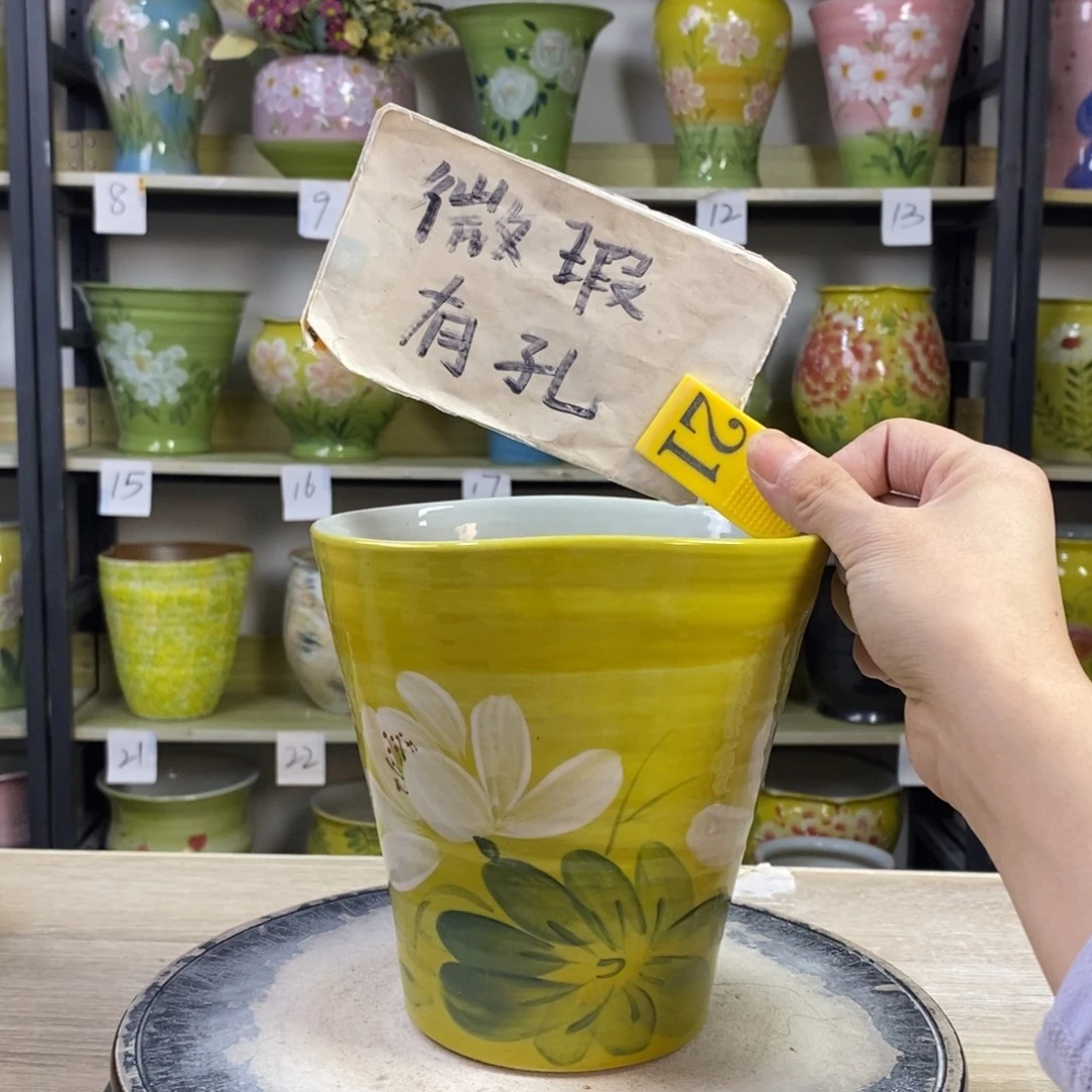 景德镇手工手绘陶瓷花盆