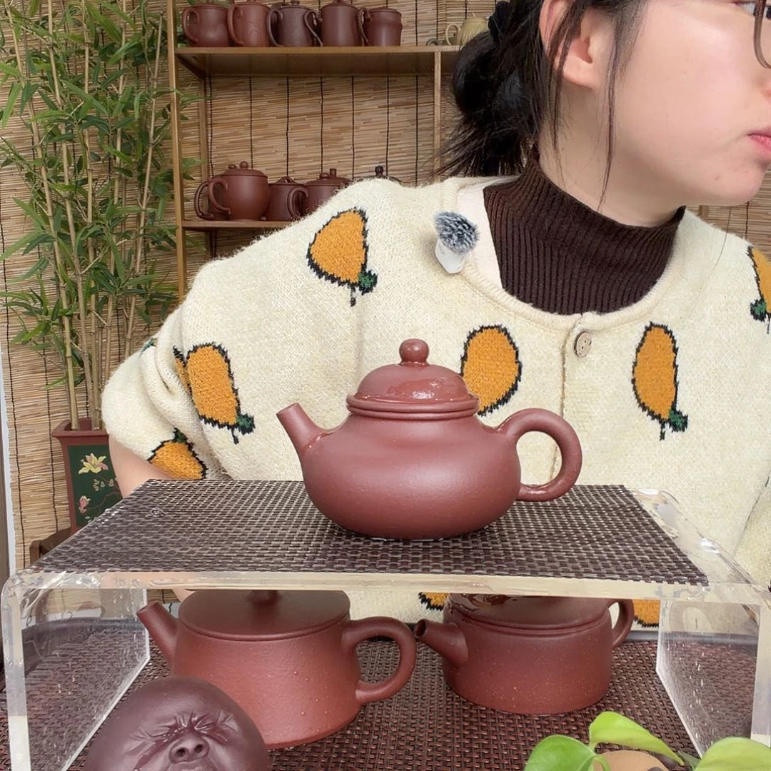 茶壶紫砂原矿台西底槽青容天紫砂壶240CC左右没礼盒