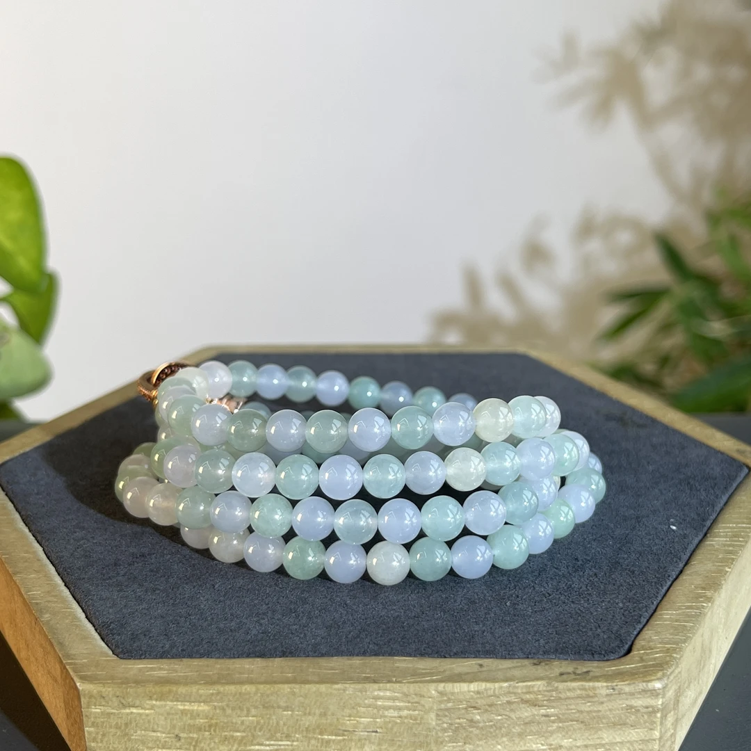 JTB19-94 天然缅甸翡翠A货 翡翠珠链（含配饰）