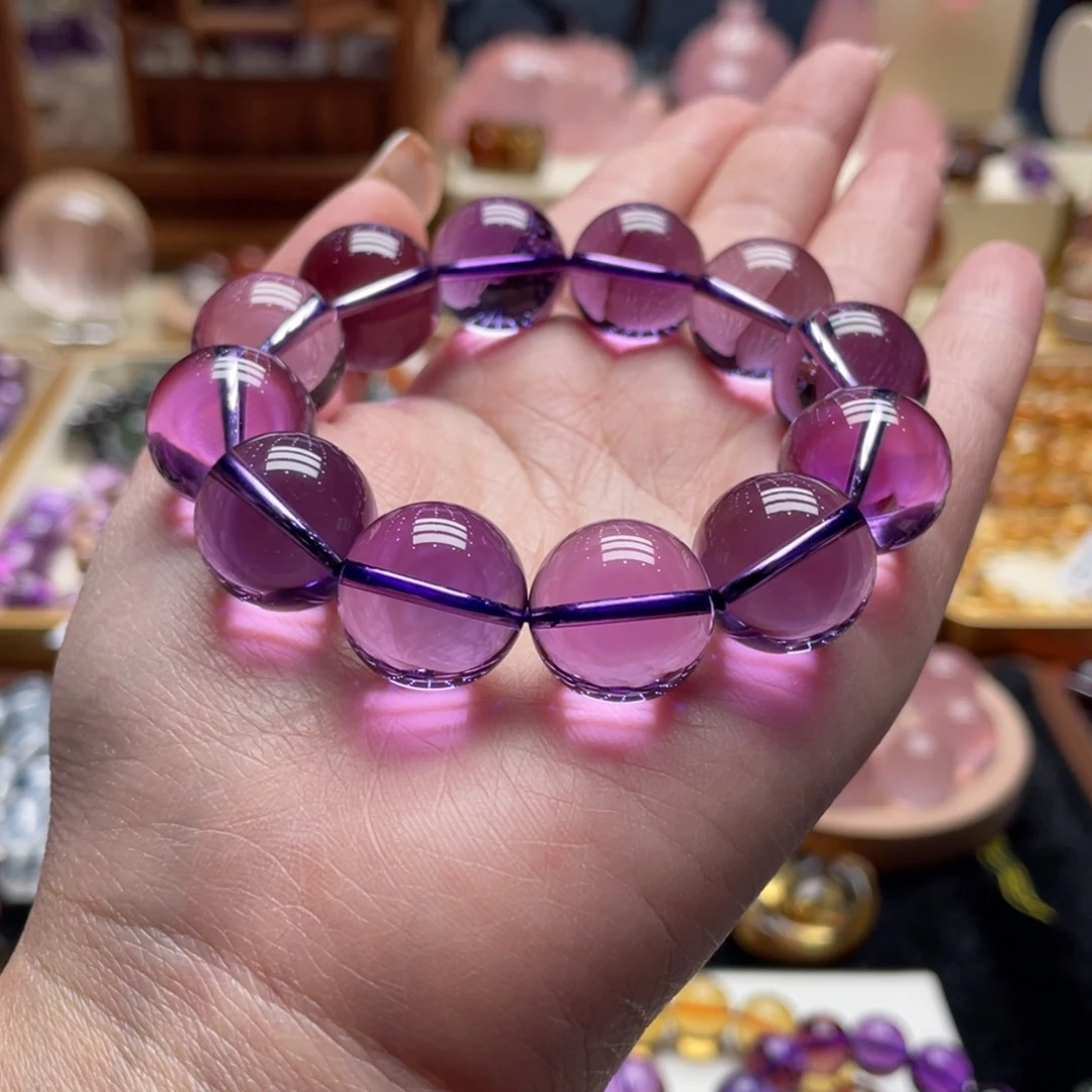 未镶嵌手链水晶紫水晶16.2mm