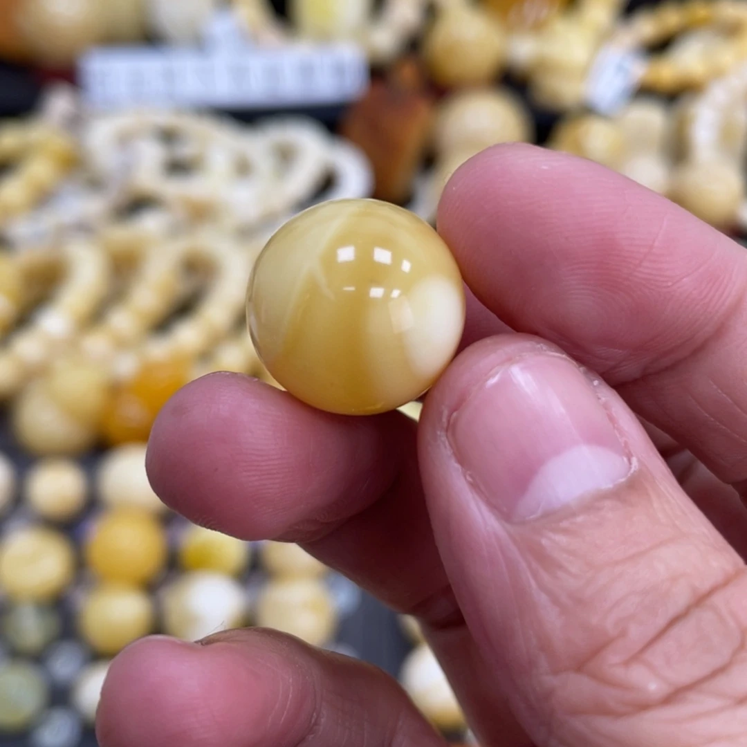 琥珀珠宝奇石未镶嵌16.8mm妖花