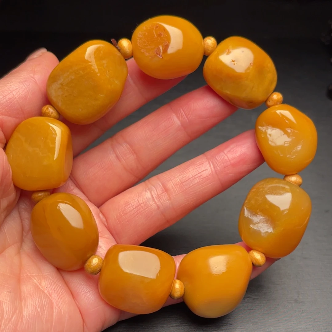 田黄石田黄石手把件手串