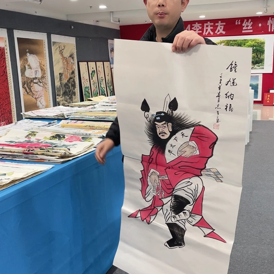 国画今天上午国画作品展示