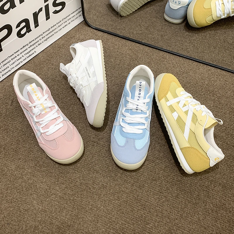 德训鞋/夏季网纱透气拼色软底时尚百搭休闲德训鞋