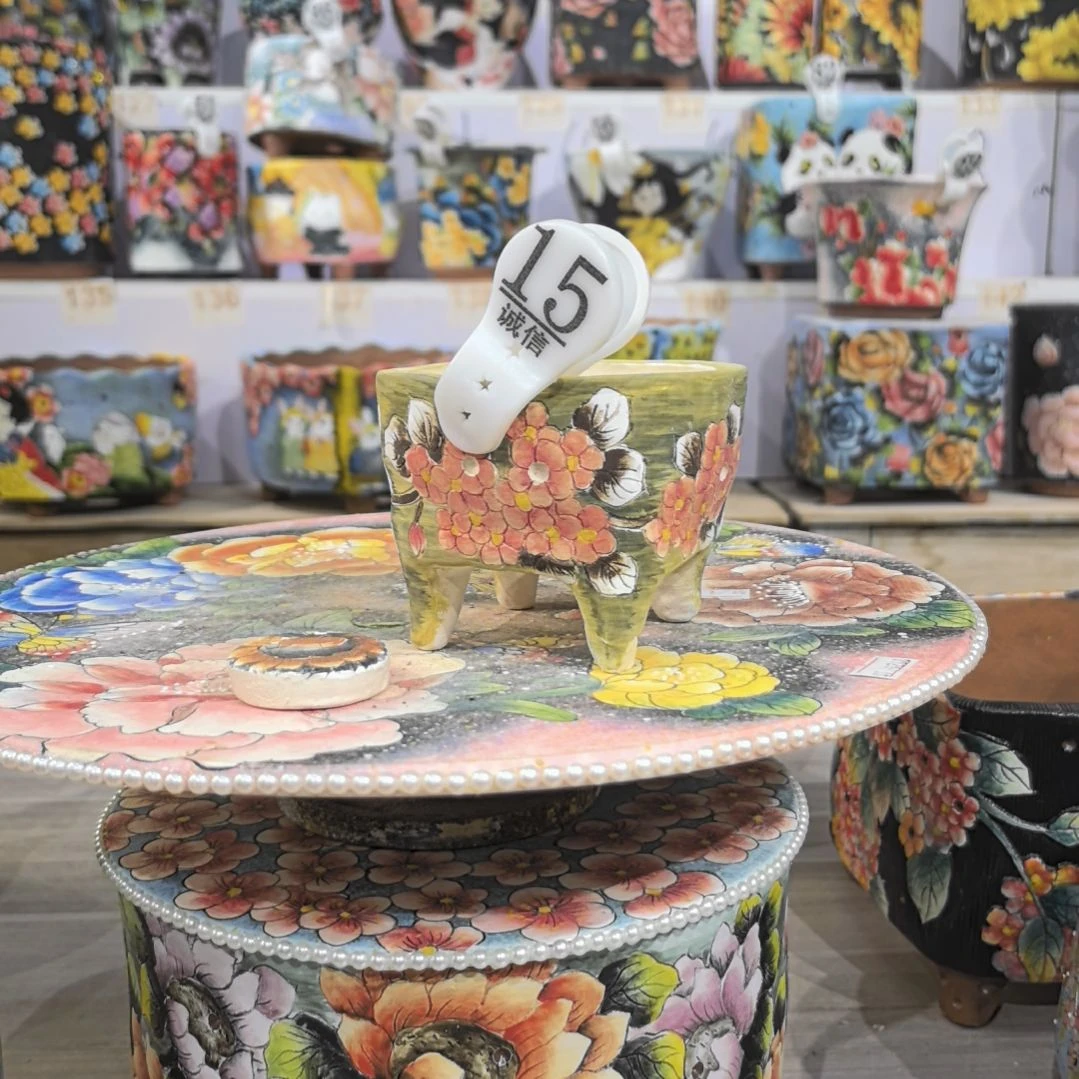 红泥花盆景德镇花盆