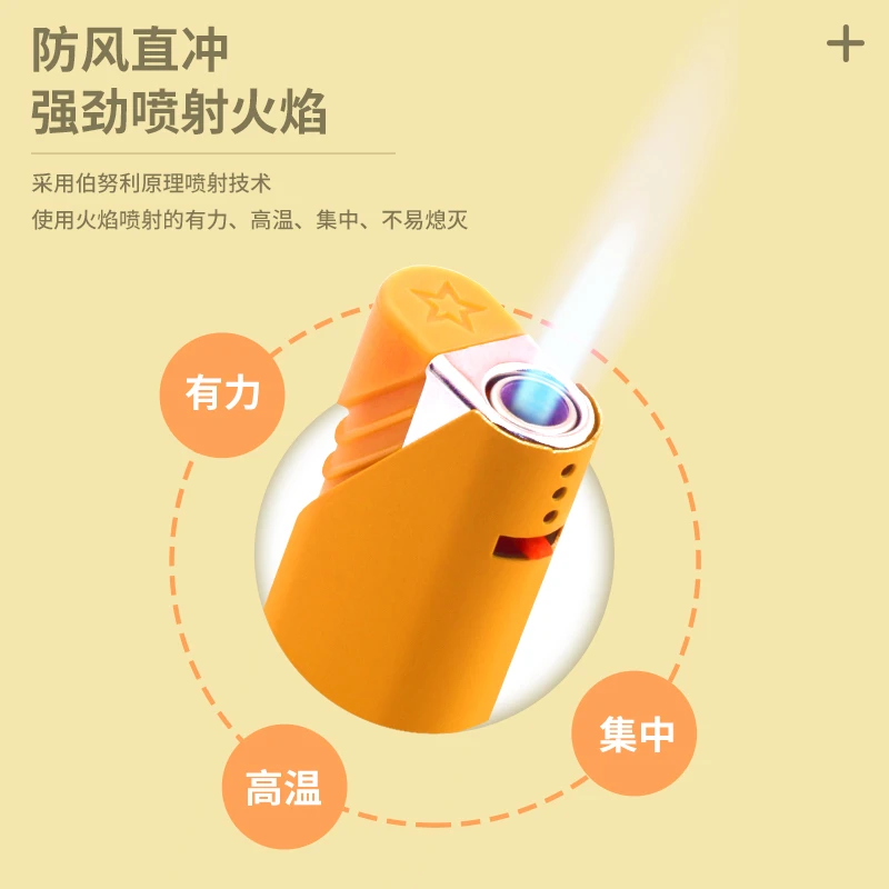 幸运猪直冲打火机蓝焰金属磨砂个性创意广告刻字过滤印字2025新款