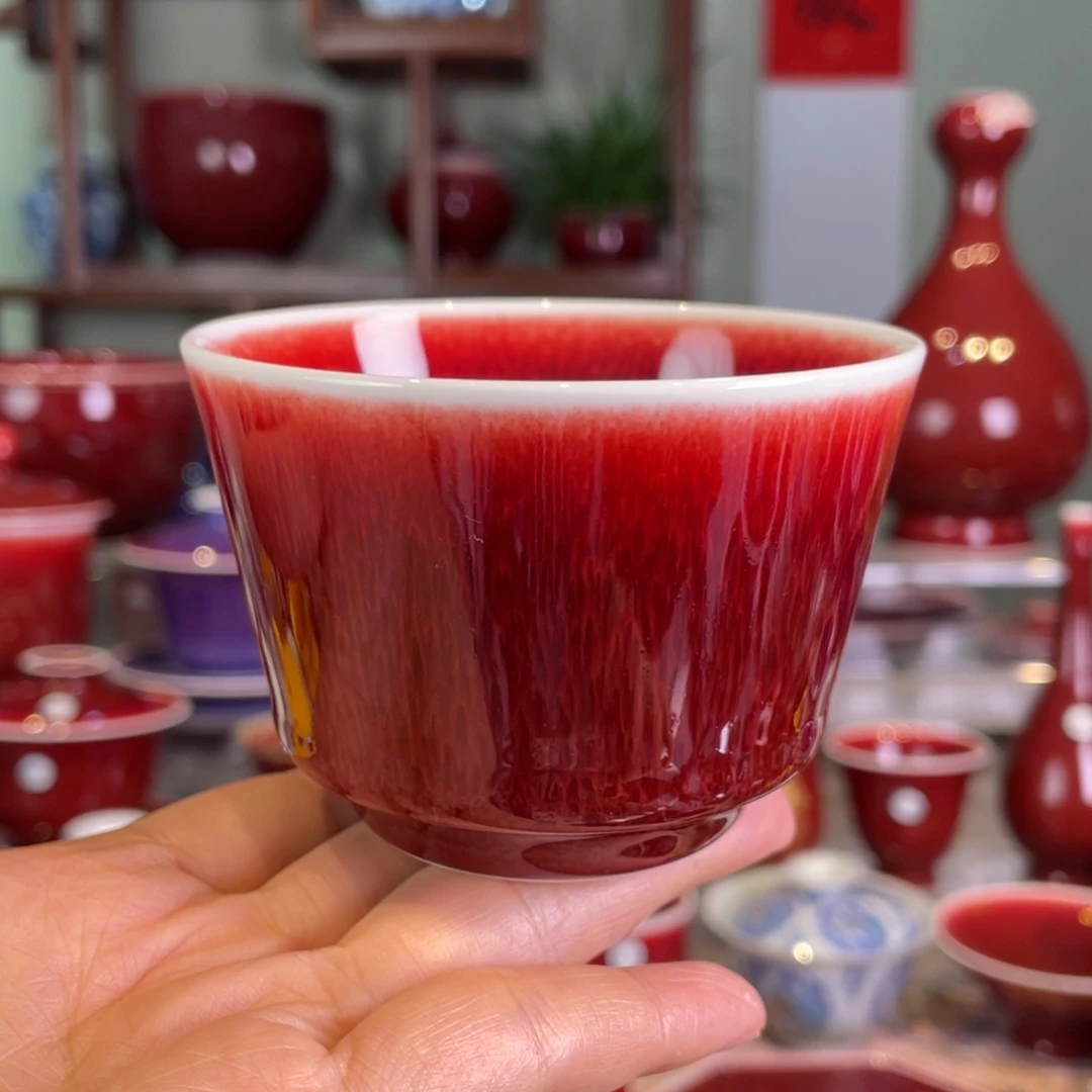 清欢雅玩原矿郎红直升杯