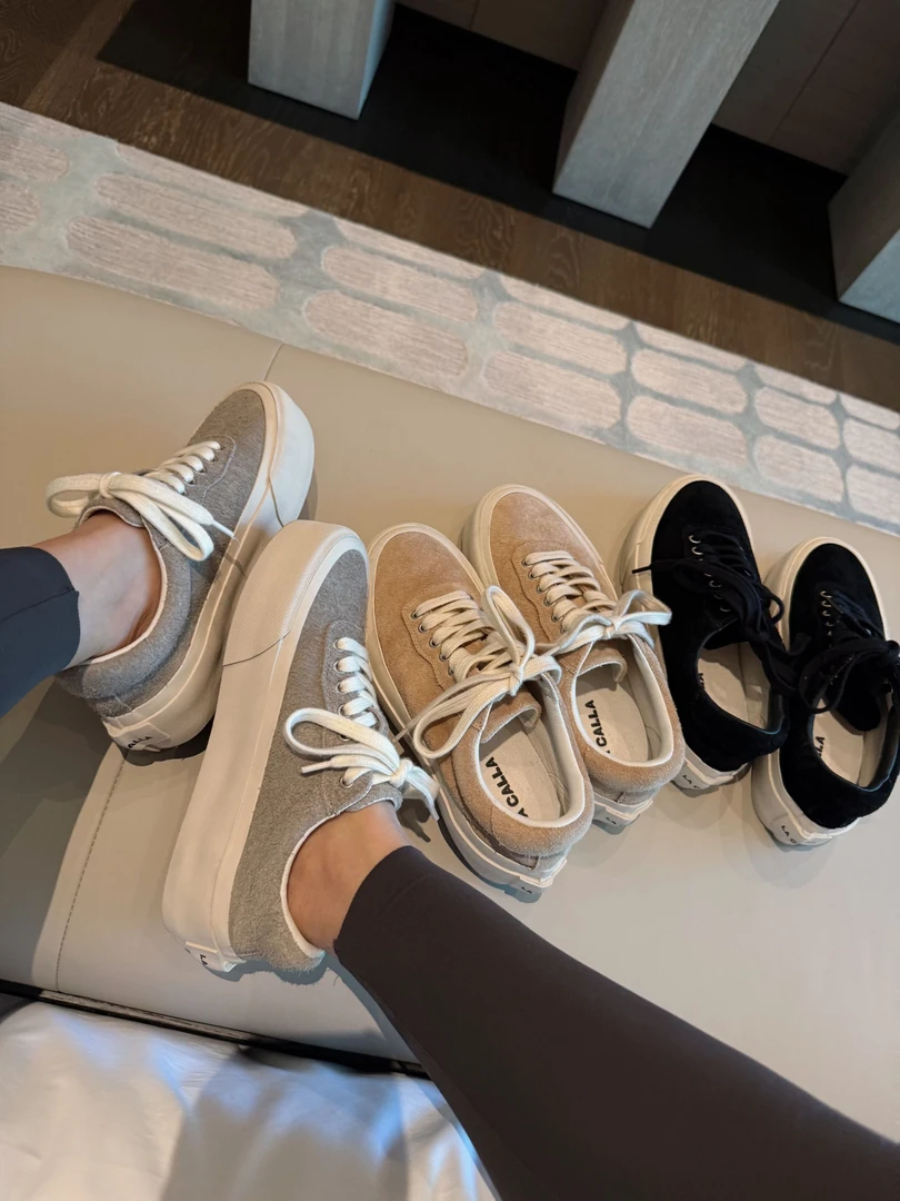 LA CALLA翻牛皮板板鞋(跟高4.5CM)WDX0003