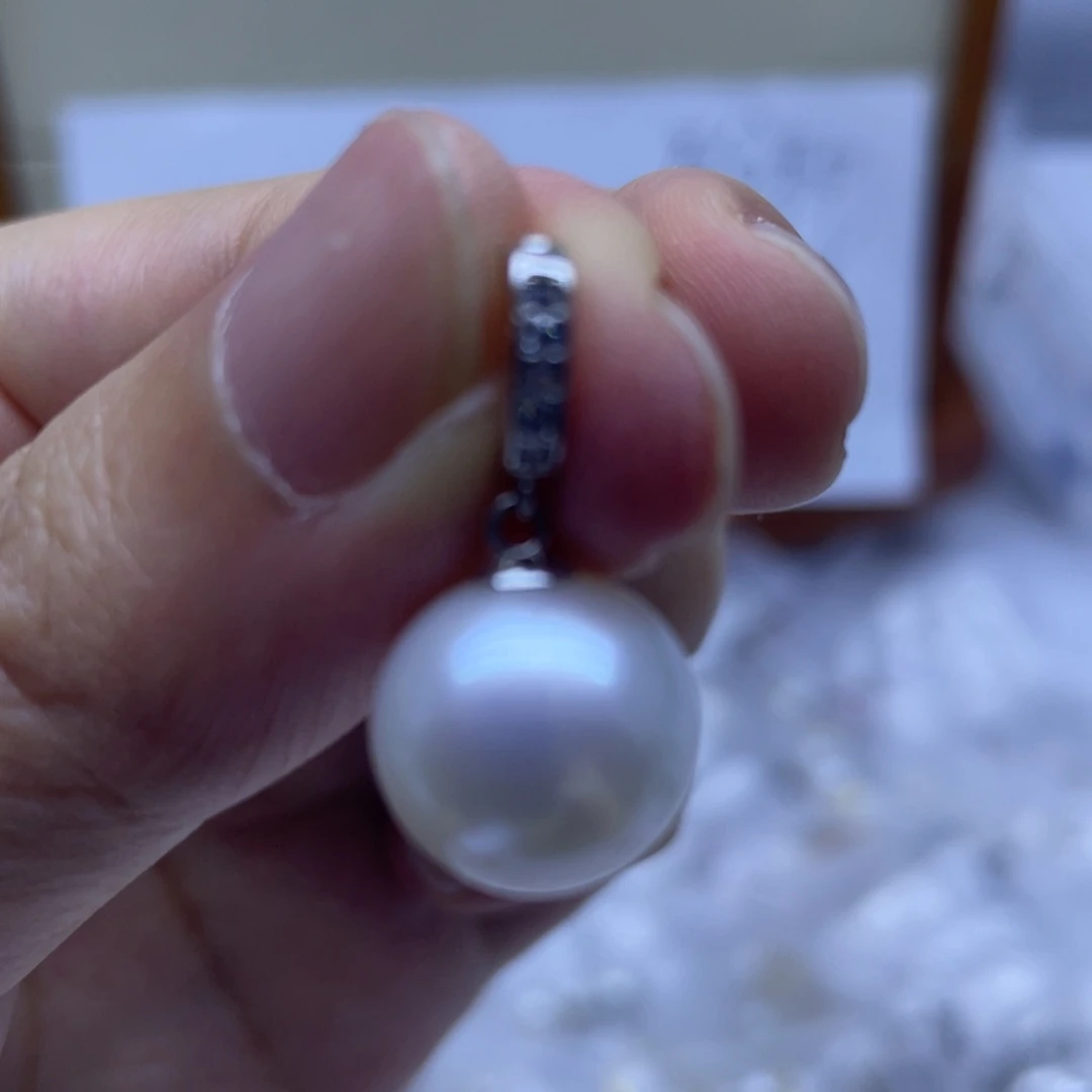 淡水珍珠银S925镶嵌颈饰