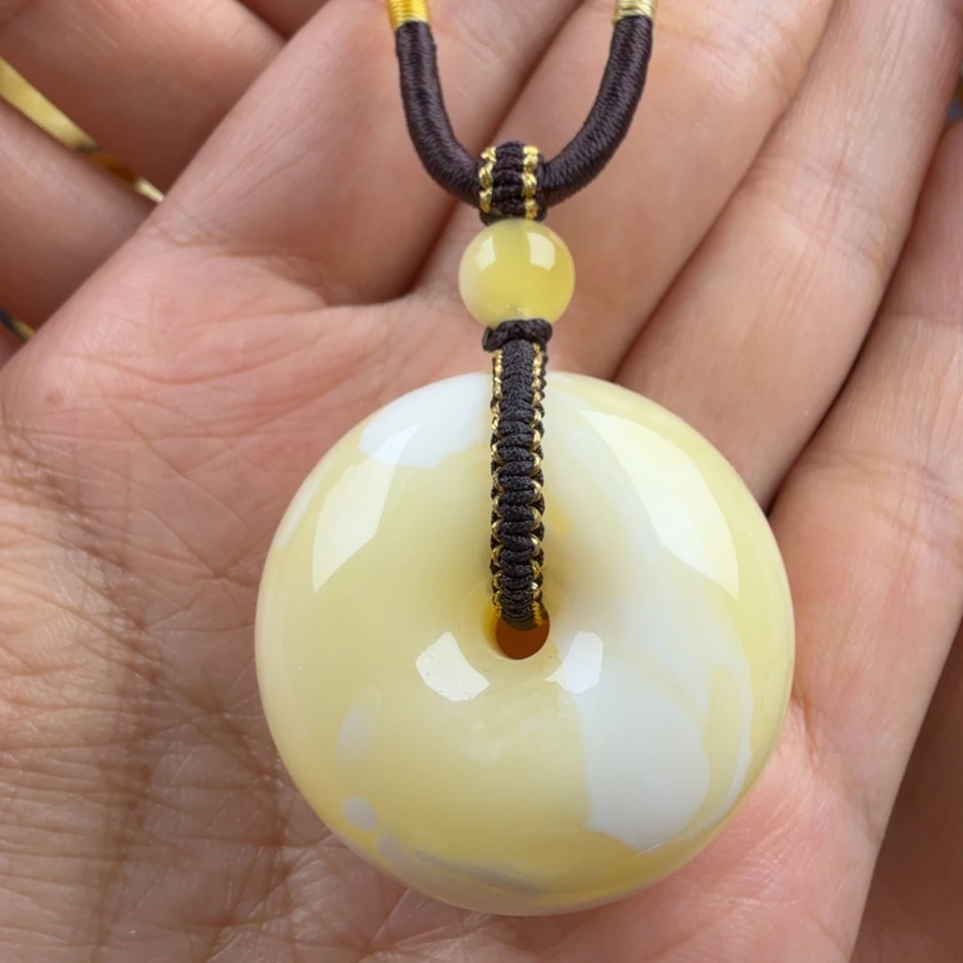 琥珀未镶嵌颈饰纯天然琥珀蜜蜡无优化