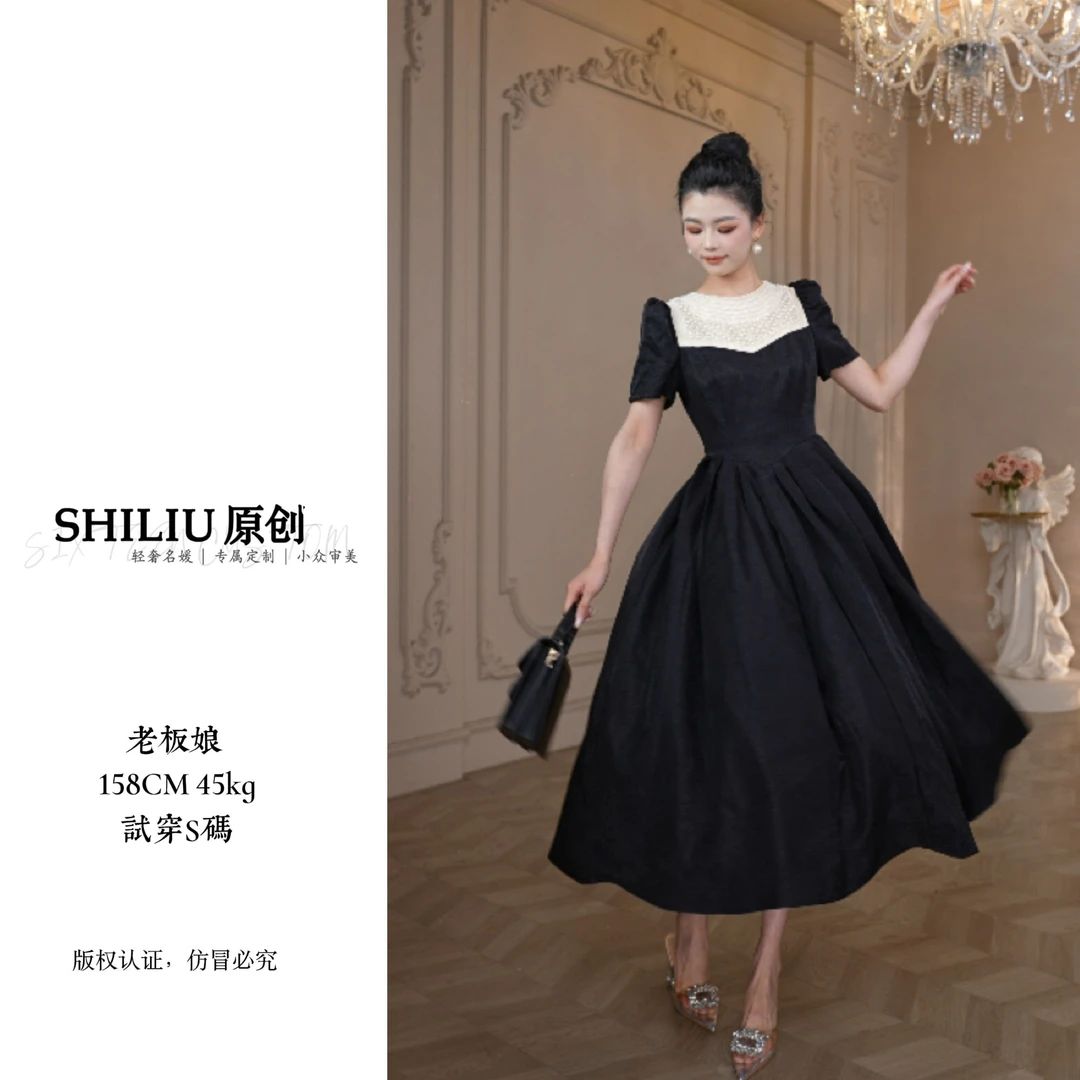 【十六原创】新款百搭高级气质轻奢女装连衣裙80270