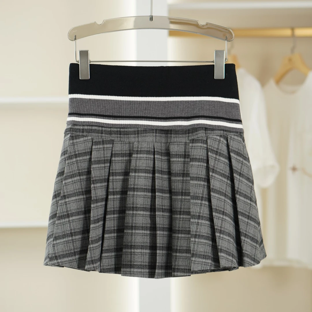 麦迪尚品【H】K134 春秋休闲高腰百褶半身女装 C组