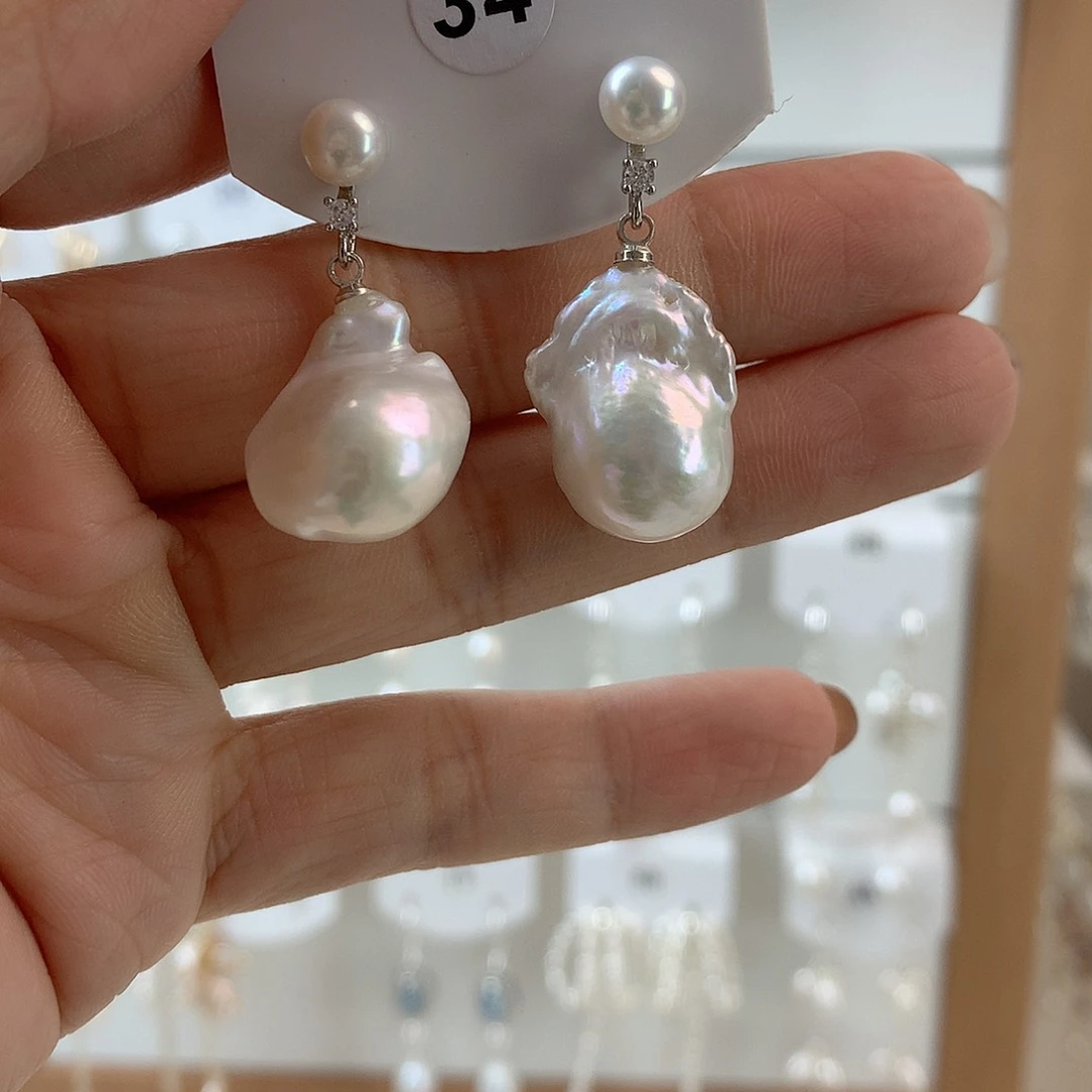 未镶嵌耳饰淡水珍珠