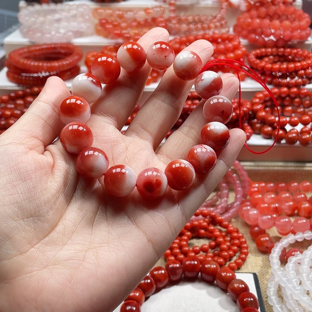 南红玛瑙未镶嵌手链