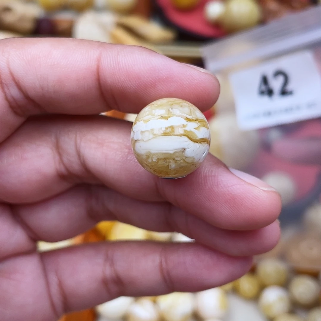 蜜蜡未镶嵌珠宝奇石粉坑16.6虎皮