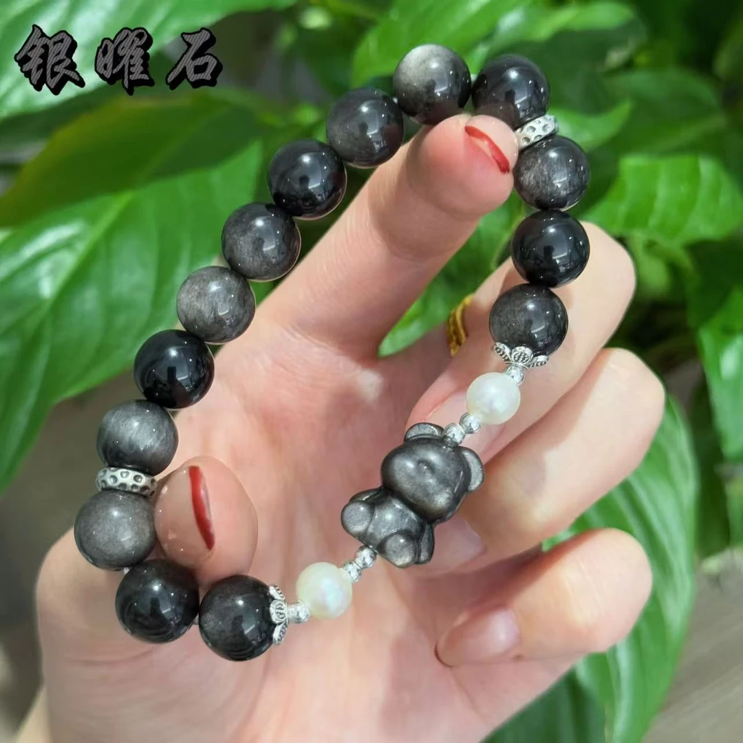 【十六珠宝】｜银曜石10mm设计款NX108多样性发一
