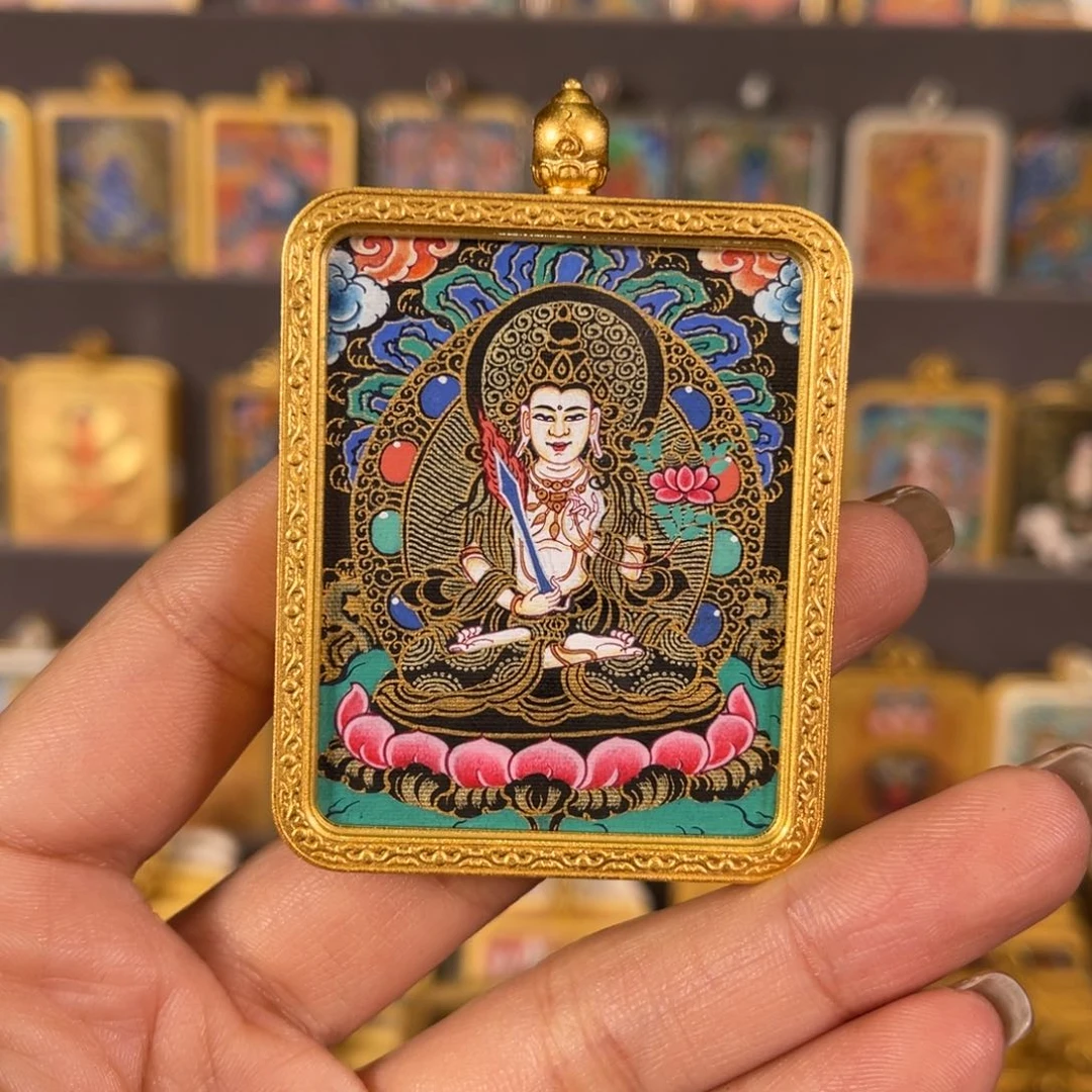 吊坠虚空藏青海热贡唐卡