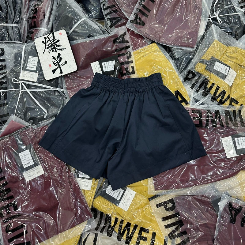 欧洲站2025夏季新款ISN风纯色高腰短裤女速干小众炸街高级感女装